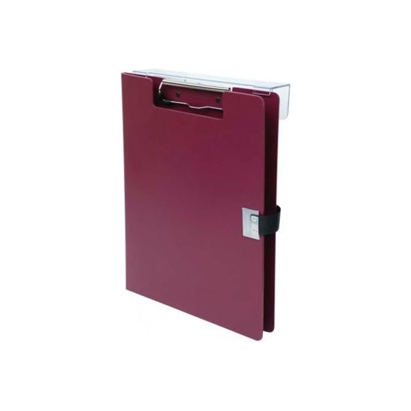 Omnimed Overbed Covered Poly Clipboard, 10"W x 13"H, Burgundy